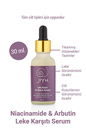 Jiyu Leke Karşıtı Cilt Bakım Serumu Niacinamide ve Arbutin Serum 30 ml.