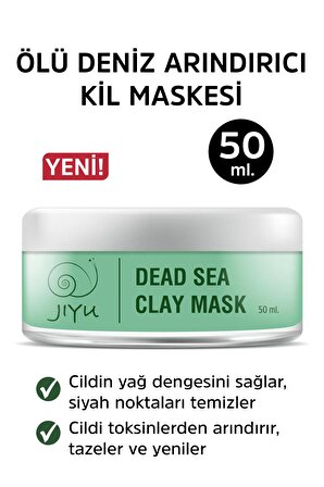 Jiyu Doğal Siyah Nokta ve Akne Karşıtı Gözenek Sıkılaştırıcı Kil Maskesi 50 ml. (Dead Sea Clay Oil Balancing Mask)