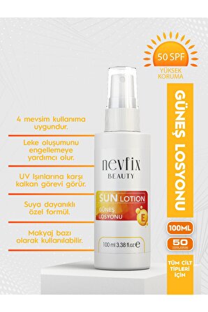 Beauty 100 ml 50 Spf (FAKTÖR) Güneş Losyonu E Vitaminli