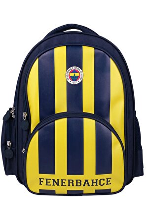 Fenerbahçe Çubuklu Üç Gözlü Suni Deri Okul Çantası / 24783