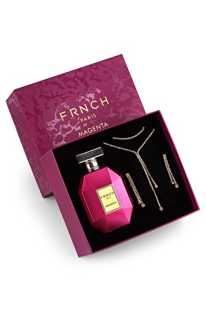 FRNCH Magenta Kadın Parfüm 75 ML Kadın Zirkon Set Hediyeli FRP10003-103-K