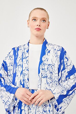 Levidor Saks Desenli Kimono Takım
