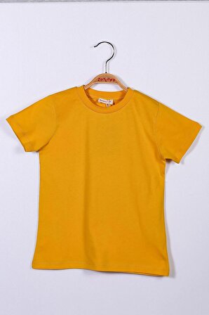 Sarı Unisex Bebek Basic T-Shirt (9ay-4yaş)