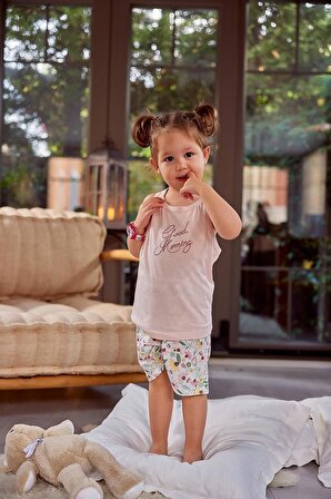 Kız Çocuk Atlet ve Şort Pijama Takımı