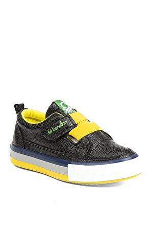 BENETTON BN-30441 LACİVERT / SARI UNISEX ÇOCUK CIRTLI KISA CONVERS