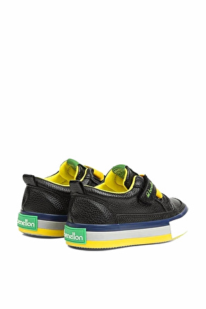 BENETTON BN-30441 LACİVERT / SARI UNISEX ÇOCUK CIRTLI KISA CONVERS