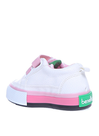 Benetton Beyaz - Pembe Bebek Yürüyüş Ayakkabısı BN-30445 177-Beyaz-Pembe