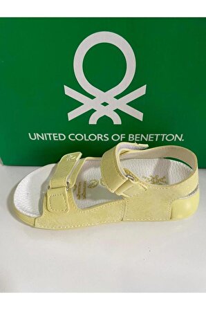 Benetton BN-1237 Unisex Anatomik Çocuk Sandalet Sarı 26-30 