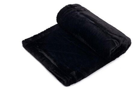 Pet Comfort 04 Battaniye Peluş Siyah Küçük Irk Köpek Yatağı