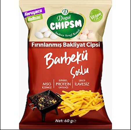 Doğal ChipsM Bakliyat Cipsi Barbekü Soslu 60 Gr. (12'li)