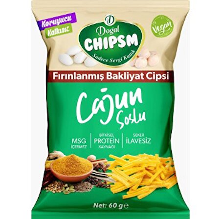 Doğal ChipsM Bakliyat Cipsi Cajun Soslu 60 Gr. (24'lü)