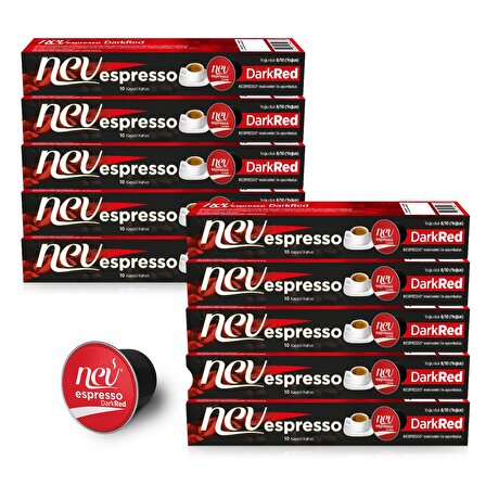 NEV ESPRESSO® Dark Red Kapsül kahve Nespresso® uyumlu 100 Adet