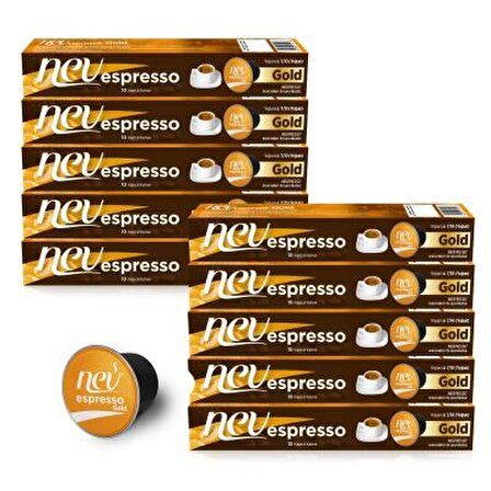 NEV ESPRESSO® Gold  Kapsül Kahve  Nespresso® uyumlu 100 Adet