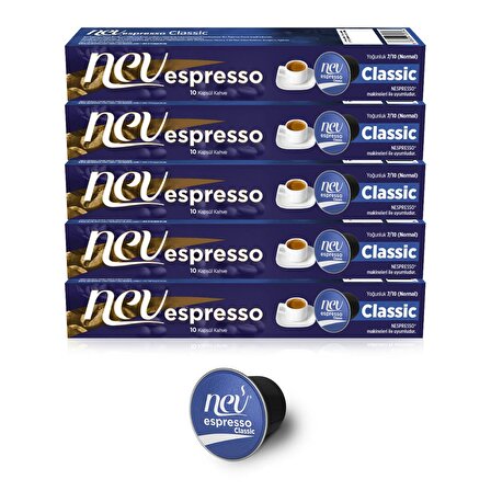 NEV ESPRESSO® Klasik Kapsül Kahve Nespresso® uyumlu 50 Adet
