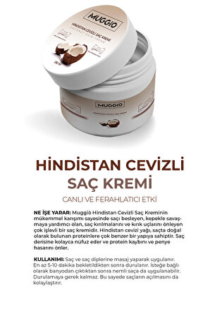 Muggio Hindistan Cevizi Yağlı Saç Bakım Kremi (keratin Takviyeli) 250 Ml