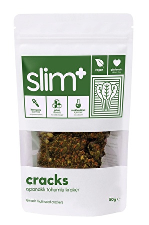 3 Paket Ispanaklı Glutensiz Vegan Tohum Kraker Cracks 50gr