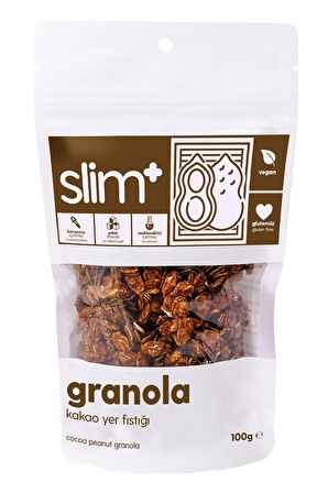 3 Paket Kakao Yer Fıstığı Glutensiz İlave Şekersiz Vegan Granola 100gr