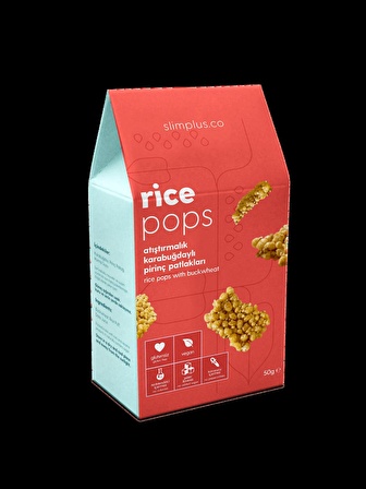 4 Paket Glutensiz Vegan Rice Pops Atıştırmalık Karabuğdaylı Pirinç Patlakları 50G