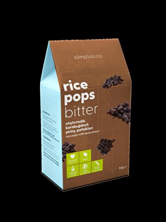 4 Paket Glutensiz Vegan Rice Pops Bitter Kakaolu Karabuğdaylı Pirinç Patlakları 50G