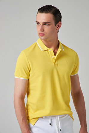 Twn Slim Fit Sarı Pamuklu Logo Baskılı T-Shirt 0EC146011783M