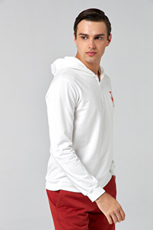 Twn Slim Fit Ekru Sweatshirt