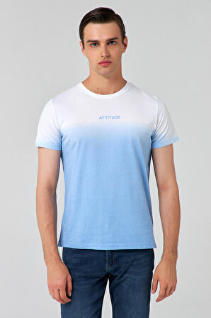 Twn Slim Fit Mavi T-shirt 0EC145107017M