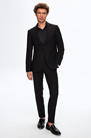 Ds Damat Slim Fit Siyah Düz Takim Elbise 1HE05ER01577M