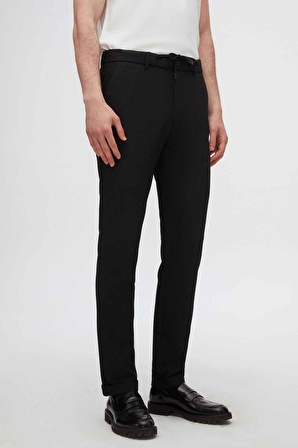 Twn Slim Fit Siyah Armürlü Jogger Pantolon