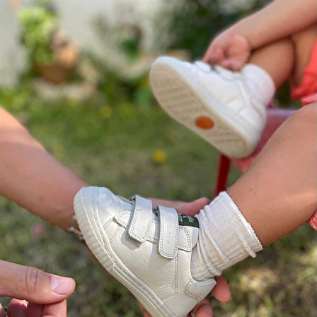 Dream Çift Cırtlı Deri Unisex Çocuk Ayakkabı Bej
