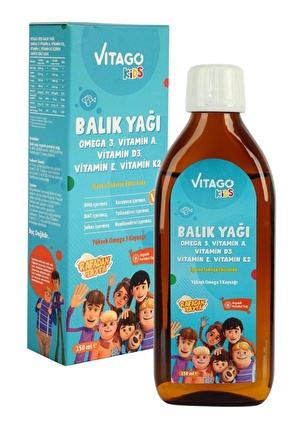 Balık Yağı Omega 3 Vitamin A D3 E K2 Içeren Şurup