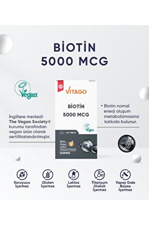 Premium Biotin 5000 Mcg 60 Tablet