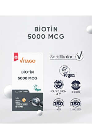 Premium Biotin 5000 Mcg 60 Tablet