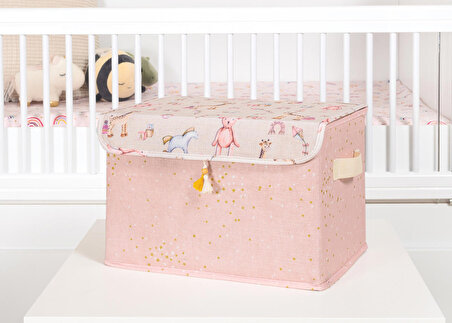 Bebek ve Çocuk Odası Kapaklı Kutu Pembe Maxi