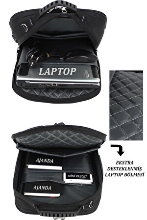 Laptop Sırt Çantası El ve Omuz Askılı  17.3" İnç USB Bölmeli 8683255012459