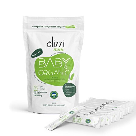Olizzi Baby Organik Mini Tek Kullanımlık Bebek Zeytinyağı 10 ML X 50 Adet