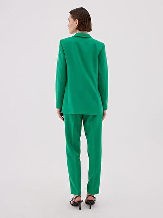 Kruvaze Yeşil Ceket-Pantolon Takım