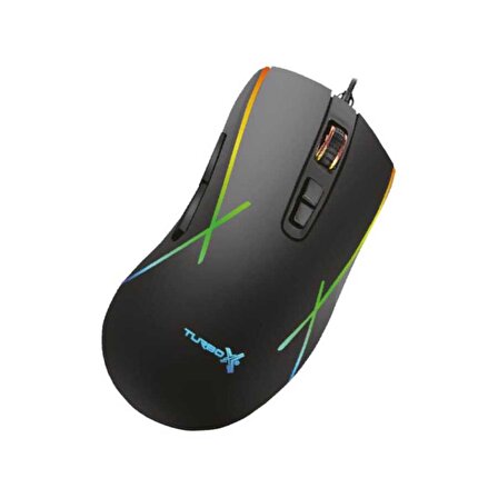 Turbox New Desing TR-M5 3200Dpi Usb Kablolu Siyah Gaming Optik Mouse RGB