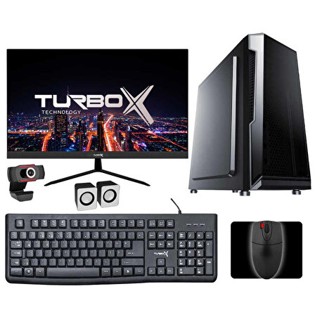 Turbox Tx4492 i5 2400 16GB Ram 512GB SSD 21.5 FHD Hoparlör Webcam Masaüstü Ev Ofis Okul Bilgisayarı