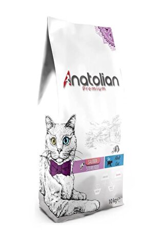 Anatolian Premium Somon Etli Kısırlaştırılmış Kedi Maması 10 KG