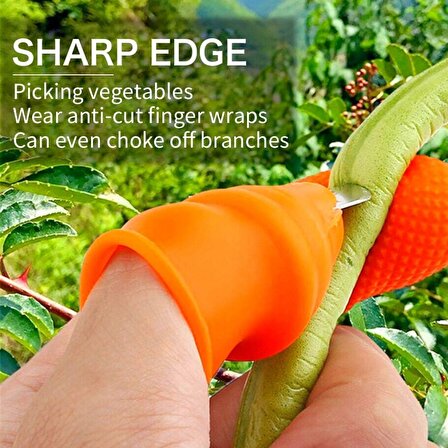 BUFFER® Silikon Parmak Koruyucu Meyve Toplama Aracı Bahçe Kesme Bıçak Eldiven 