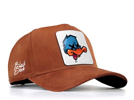 BlackBörk V1 Baseball Ördek - 2 Kod Logolu Unisex Camel Şapka (Cap)