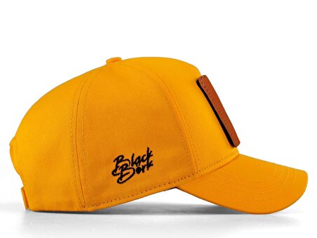 BlackBörk V1 Baseball Kedi - 3 Kod Logolu Unisex Sarı Şapka (Cap)