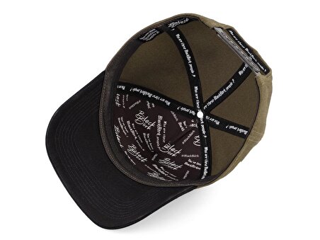 BlackBörk V1 Baseball Sporcu - 2 Kod Logolu Unisex Haki-Siyah Siperli Şapka (Cap)