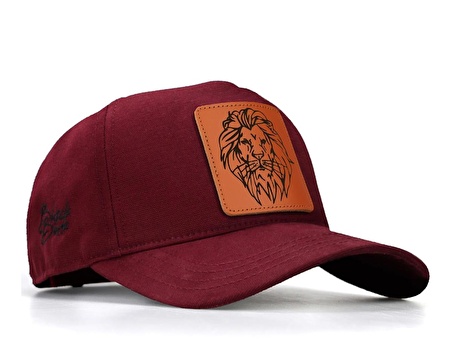 BlackBörk V1 Baseball Aslan - 13 Kod Logolu Unisex Bordo Şapka (Cap)