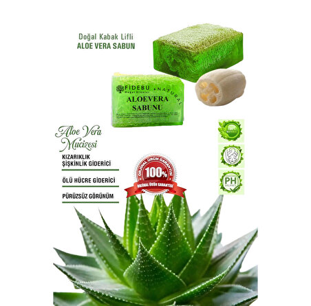 %100 Doğal Aloe Vera Sabunu (KABAK LİFLİ)