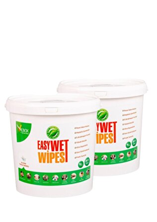 Vebox Easy Wet Wipes Kova Islak Mendil - Yüzey Temizleme Havlusu Beyaz Sabun Kokulu Eko 2'li 600 Yaprak