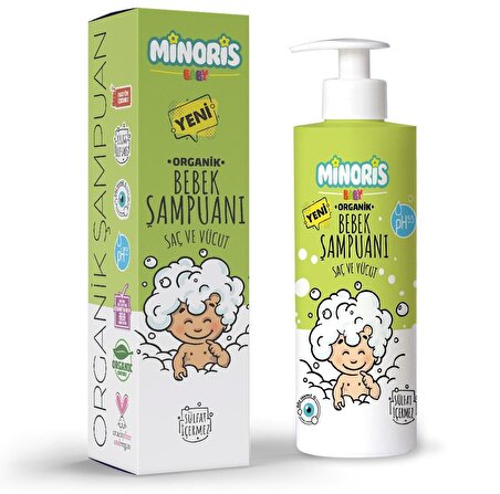 Minoris Göz Yakmayan Organik Saç ve Vücut Şampuanı 400 ml