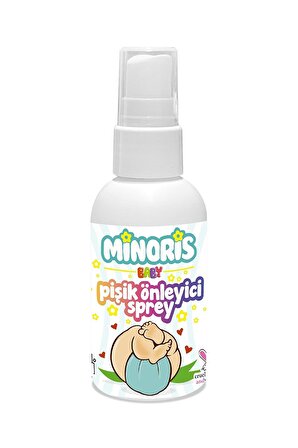 Minoris Baby Pişik Önleyici Sprey 100ml Parfümsüz, Vegan