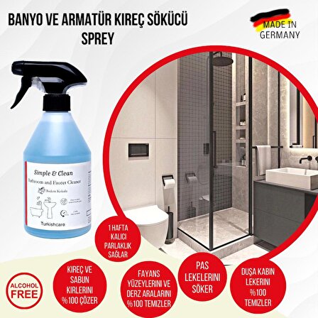 Simple & Clean Banyo ve Mutfak Temizleme Spreyi 2'li Paket 2x500ml