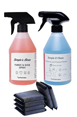 Ayakkabı ve Kumaş Temizleme + Banyo Temizlik Spreyi ve Çok Amaçlı Sünger